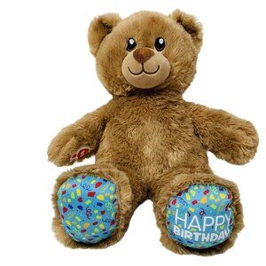 Build a Bear Birthday Teddy Sings Plush Confetti Stuff Animal Celebrate Gift